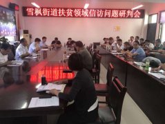 河南省镇平县雪枫街道召开扶贫领域信访研判会
