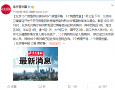 北京10个新型肺炎病例中9个病情平稳，1个病情危重