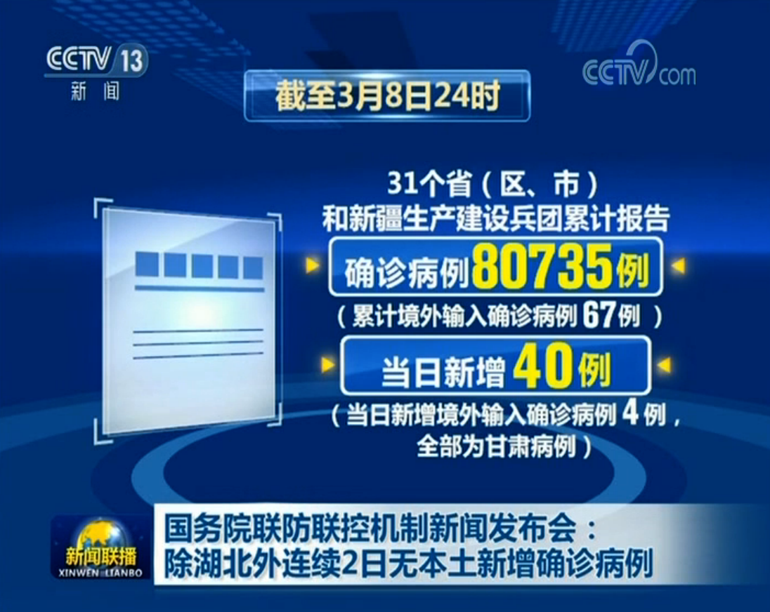 国务院联防联控机制新闻发布会：除湖北外连续2日无本土新增确诊病例