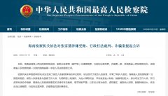 海南检察机关依法对张家慧涉嫌受贿、行政枉