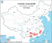 中央气象台：南方部分地区有8-10级雷暴