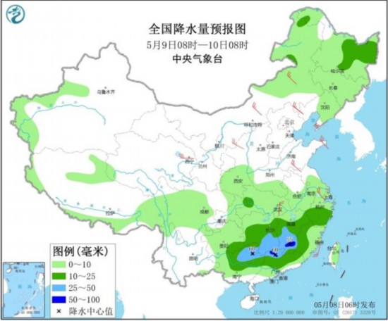 中东部有大范围降雨黄淮东部至华南等地局地迎暴雨