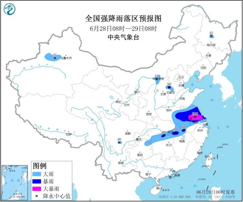 江汉东部黄淮江淮江南北部有强降雨西北地区东部华北多对流性天气