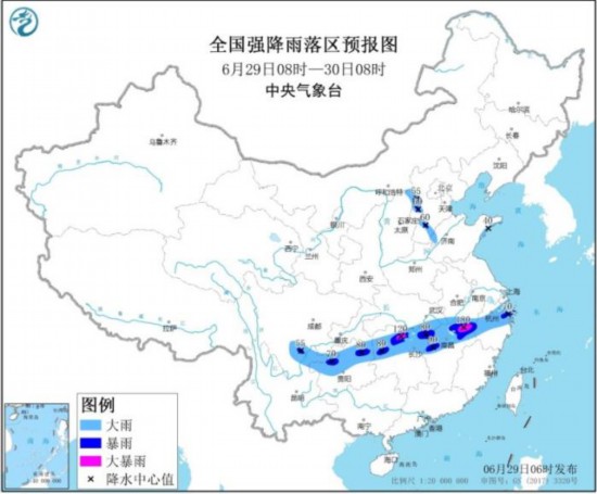 江南北部有强降雨华北黄淮东北地区多对流性天气