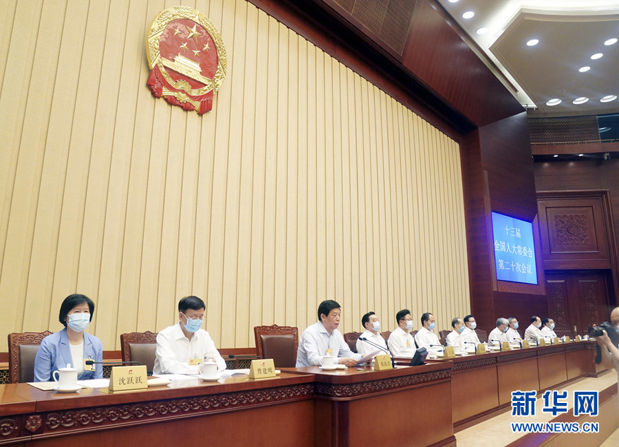 十三届全国人大常委会第二十次会议表决通过香港特别行政区维护国家安全法