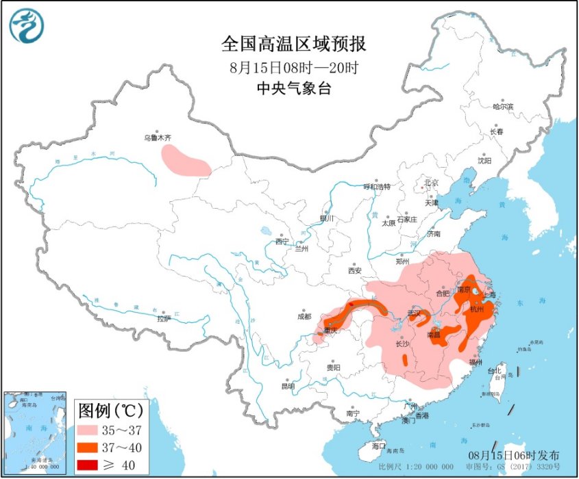 四川盆地局地将有大暴雨江浙一带高温可超40℃