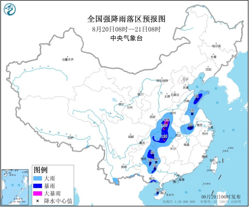 暴雨黄色预警：湖南、湖北、河南等地局地有大暴雨