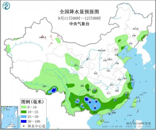 中央气象台:未来三天西南地区东部和南部、江南华南等地多降水