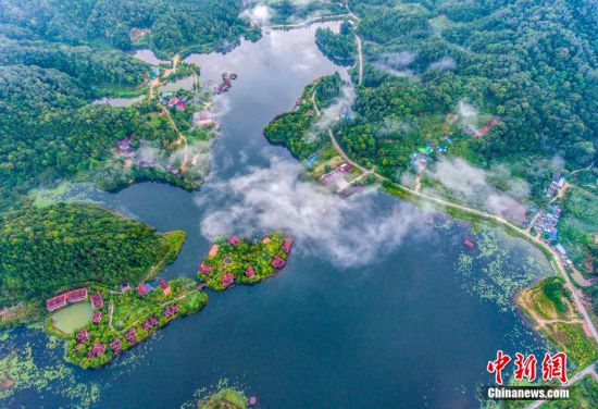 海南尖峰岭天池宛若仙境