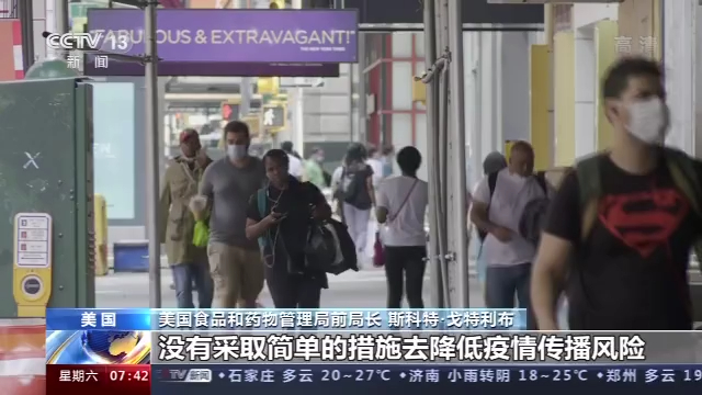 美食品和药物管理局前局长：政府有意淡化疫情威胁致民众不愿戴口罩