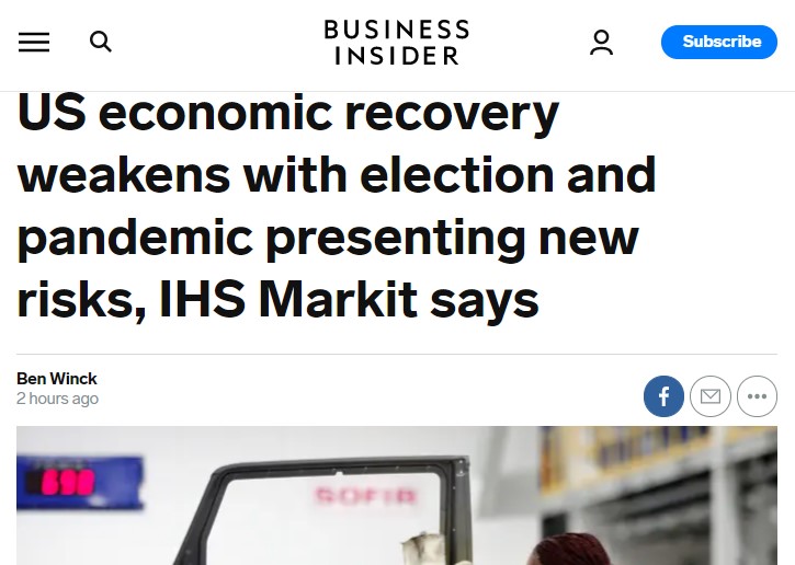 疫情下的美国经济：商业活动回落，复苏力度减弱，财政刺激就这么没了？