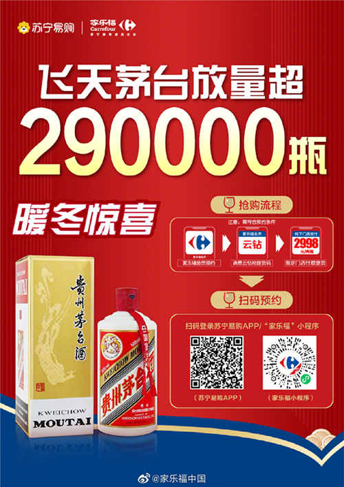 电商平台放量，1499元的飞天茅台好抢吗？