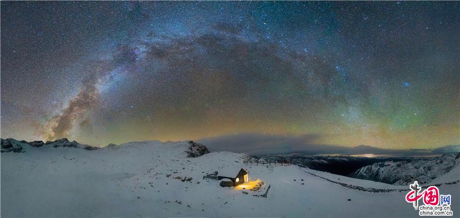 这个冬季 达古冰川的风景真绚色(组图)