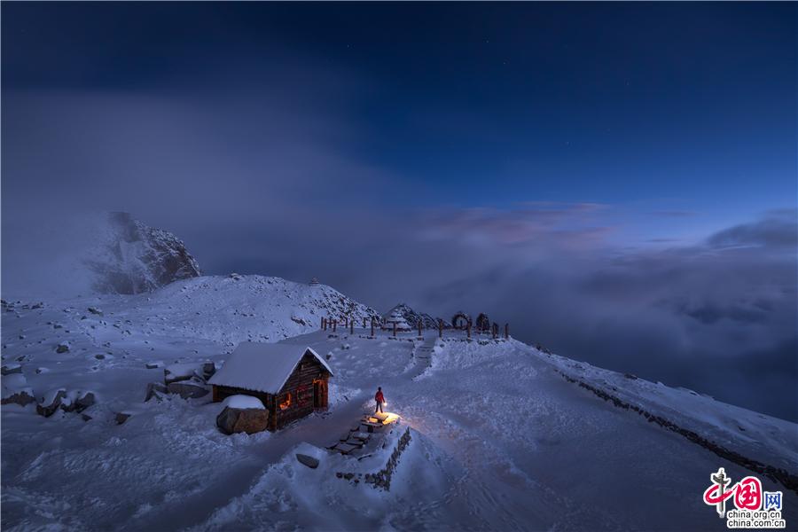 这个冬季 达古冰川的风景真绚色(组图)