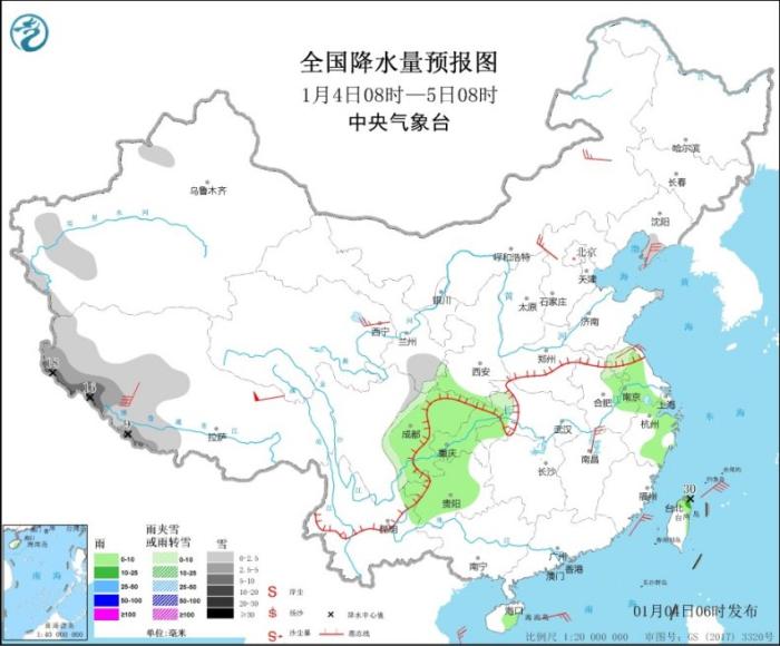 冷空气频繁影响中东部地区 南方地区将有雨雪天气