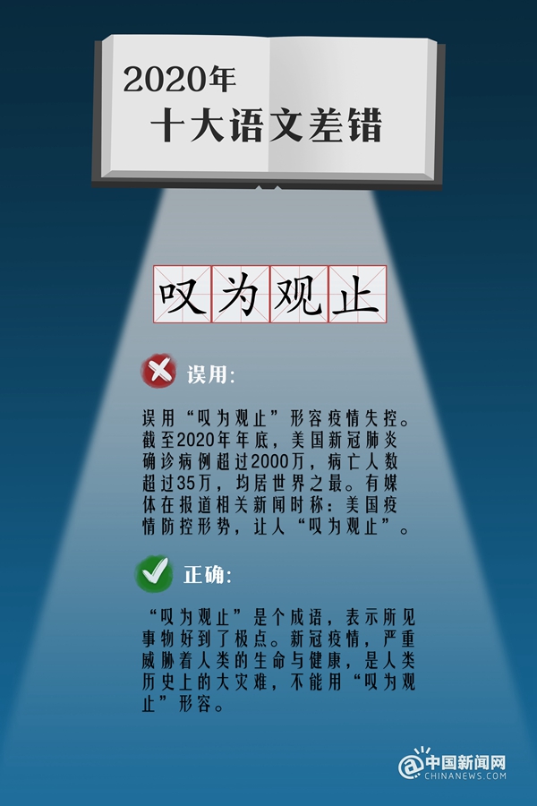 2020年度“十大语文差错”公布 这些字词上榜