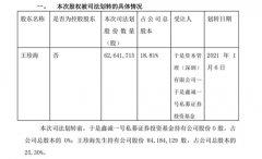 ST威龙控制权变更，原控股股东王珍海仅持公司总股本 6.5%
