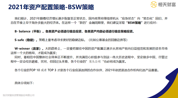 恒天财富研究院:坚定做多中国 港股可能会成为2021年权益投资的“黑马”