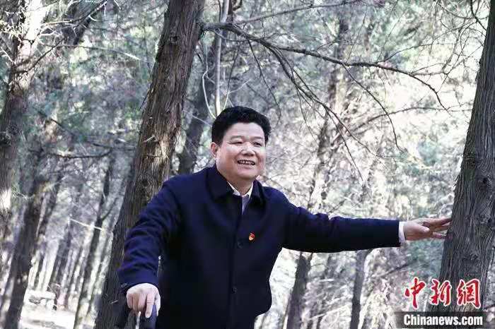 全国人大代表、淄博市原山林场原党委书记孙建博。(资料图片)沙见龙 摄