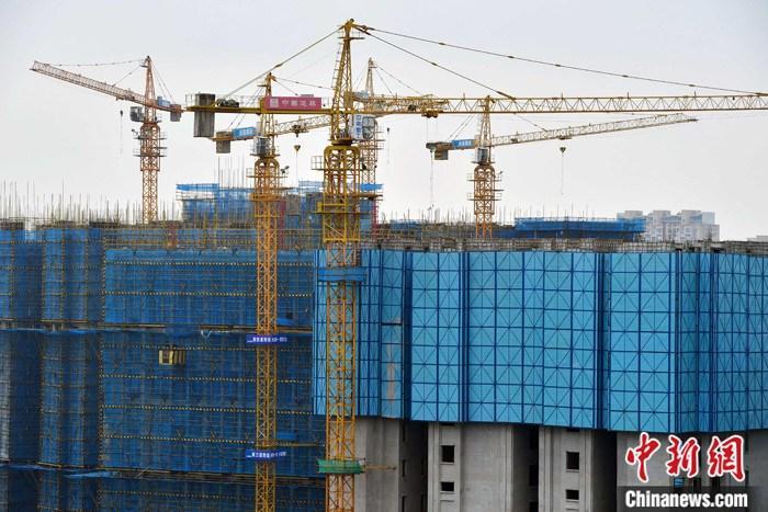 资料图：福建福州，一处房地产项目正在建设中。 <a target='_blank' href='http://www.chinanews.com/'><p  align=