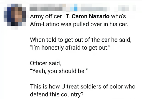 无比讽刺,美黑人军官被白人警察当街殴打!