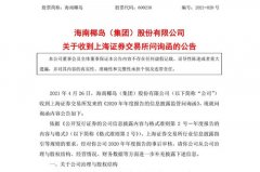 海南椰岛收到上交所问询函，要求补充披露股权结构等信息