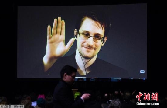 资料图：美国前中情局特工斯诺登。