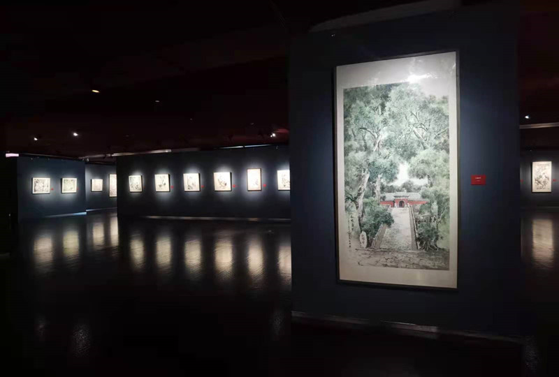 纪晓岚第六代后人纪清远及其家人作品展在国家大剧院启幕