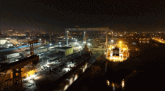 灯火璀璨庆华诞 滨城点亮中国红