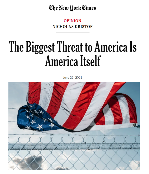 环球深观察丨“对美国最大的威胁就是美国自己”