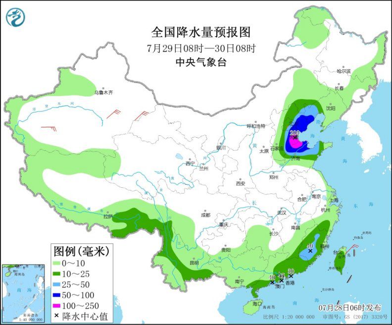 热带低压“烟花”继续北上 苏皖鲁冀等地将有强降雨