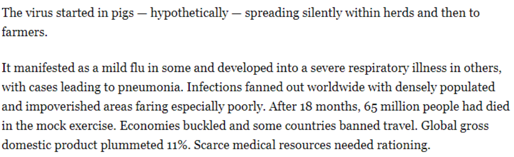 溯源美国：病毒演习为何逼真得“好像手握剧本”？